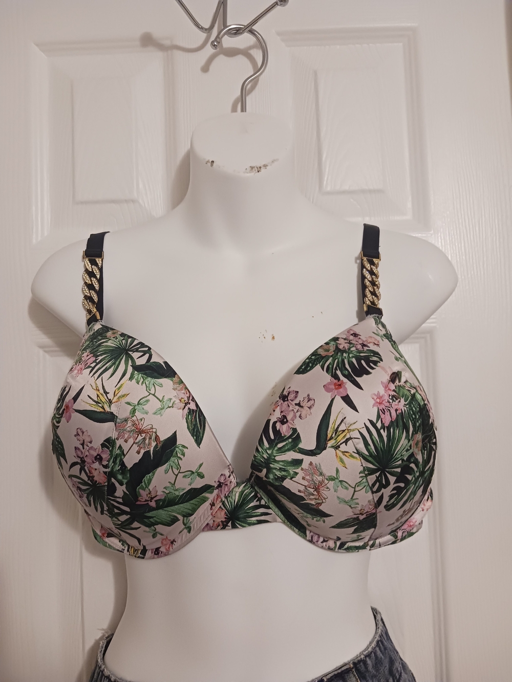 Victoria's Secret Floral Very Sexy Push-Up Bra - Pink/Green 38DD